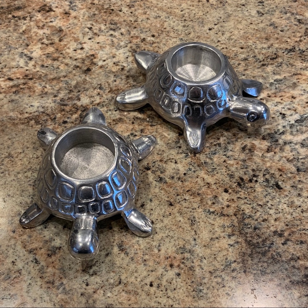 Aluminum Turtle Tealight Set
